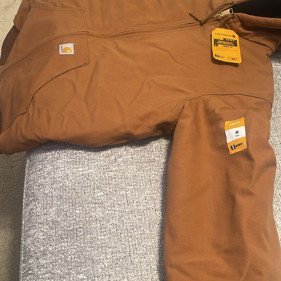 Carhartt Men's Brown Duck Hooded Work Jacket - Picture 6 of 9